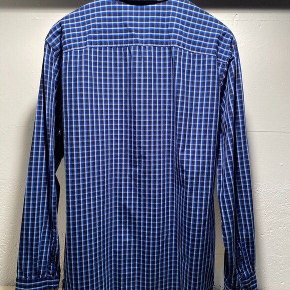 Claiborne Men's 2-Ply Slim Fit Checkered Button Down Shirt - Picture 3 of 5